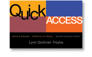 Simon & Schuster Quick Access Reference for Writers, Second Canadian Edition Book Cover