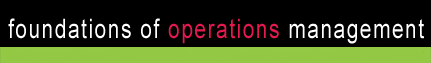 Foundations of Operations Management