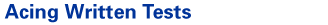 Acing Written Tests