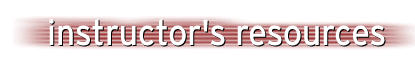 instructor's resources