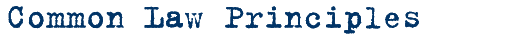 Common Law Principles